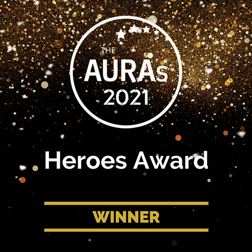 AURAs 2021 Heroes Award. Winner.