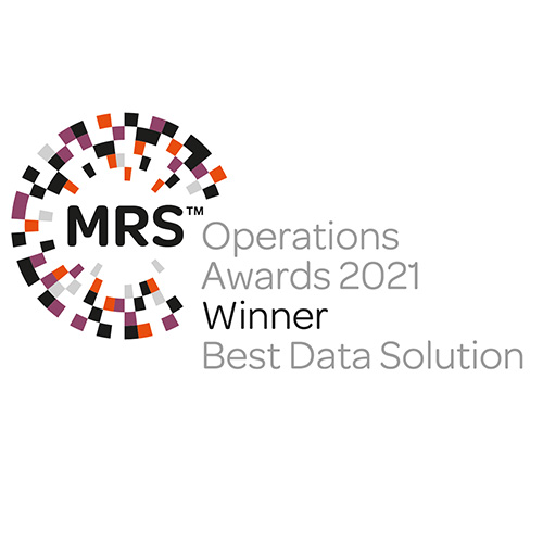 Market Research Society Operations Awards 2021. Winner. Best Data Solution